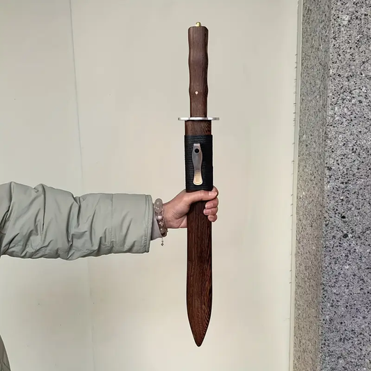 Hand Forged Log Style Short Samurai Sword, High Performance Manganese Steel Material Short Sword, Hard And Tough Blade, Beautiful Handle, Used for Adult Accessories, Decorations, Collectibles, Also A Perfect Gift for Friends And Family.Not Sharp.