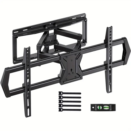 Full Motion TV Wall Bracket for most 37-75 inch TVs, up to VESA 600x400mm, up to 100 lbs, Wall Bracket with Double Articulated Arms, Multi-Purpose TV Cabinet, Super Sturdy TV Cabinet, Six Arm TV Cabinet